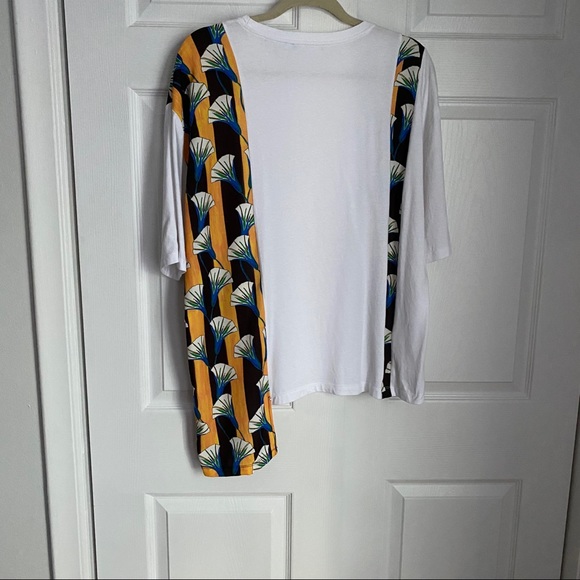 ZARA asymmetric cotton tribal T-SHIRT - Picture 2 of 3